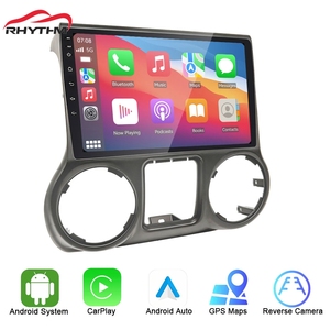 Rhythm 10" Android Car GPS IPS Touchscreen Carplay Android <b>Auto</b> BT WiFi FM Radio Multimedia Stereo for JK Wrangler 2015-2017 - Product Image 1