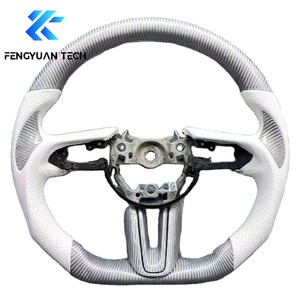 Volante Personalizado para Mazda 3 6 <span class=keywords><strong>CX3</strong></span> CX4 CX5 CX50 CX30 CX8 CX9 CX90 MX5 con Base Plana, Fibra de Carbono, Cuero y Alcántara 2017 - Product Image 3