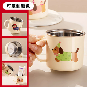 Taza de acero inoxidable personalizada con asa para uso doméstico y en pareja - Product Image 5