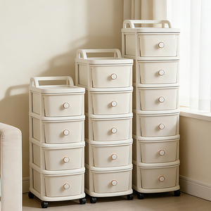 ShenYu L Household <strong>Plastic</strong> <strong>Storage</strong> Box Removable <strong>Storage</strong> Cabinet Home <strong>Storage</strong> Bins Trolleys <strong>Drawers</strong> - Product Image 5