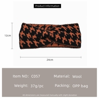 MUJU C057 Bandeau sportif en laine tricotée torsadée et nouée, accessoires pour cheveux automne-hiver pour femmes et filles