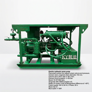Electric Hydraulic Grout <b>Pump</b> 15 HP Green Fully Hydraulic System Cement Slurry Injector Motor 90L/min Productivity 1 Year - Product Image 1