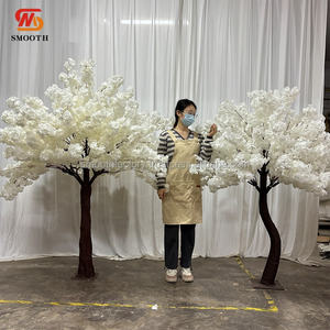Árbol Artificial de Flores de Cerezo Blanco en Forma de S de LEDA, de 3, 4 y 5 pies, para Decoración de Bodas y Eventos - Product Image 2