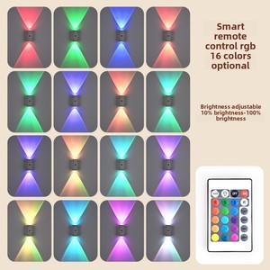 Round <b>RGB</b> Motion Sensor Light LED Cabinet Lamp Magnetic Battery Powered Home Decoration with Remote <b>Control</b> - Product Image 4