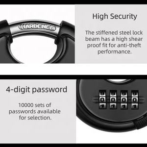 <span class=keywords><strong>Cadenas</strong></span> rond en alliage de zinc durable <span class=keywords><strong>à</strong></span> combinaison 4 chiffres pour porte et entrepôt - Product Image 6