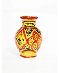 Vase marocain artisanal éco-responsable de Biyadina avec logo personnalisable en couleurs pour la décoration de la maison, disponible en gros - Product Image 1