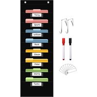 Organizador de Archivos Colgante con 8 Bolsillos para Tarjetas de Identificación, Organizador de Archivos para Pared para Uso en el Aula y la Oficina