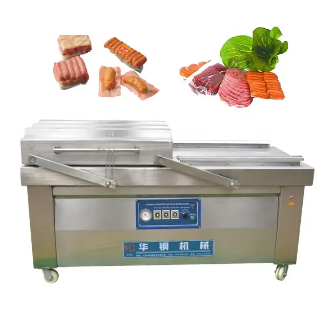 Machine d'emballage sous vide automatique pour aliments emballeuse de viande de saucisse machine d'emballage sous vide pour pièces doubles