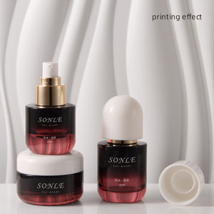 Material <span class=keywords><strong>de</strong></span> embalaje cosmético para el cuidado <span class=keywords><strong>de</strong></span> la piel personalizado, botella vacía <span class=keywords><strong>de</strong></span> vidrio degradado <span class=keywords><strong>de</strong></span> negro a rojo <span class=keywords><strong>vino</strong></span> para loción <span class=keywords><strong>de</strong></span> esencia, crema facial - Product Image 3