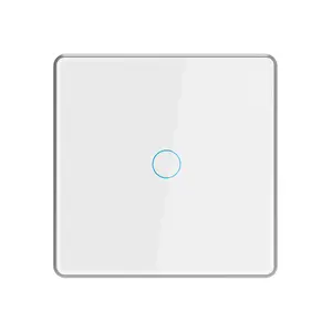 EU UK 1 Gang Tuya Smart Zigbee High-grade Aluminum Frame Touch Switch No Capacitive Wall Magnetic Retention App Voice Timing