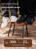 Tabouret en aluminium léger de haute qualité, chaise de camping de pêche pliante, tabouret compact potable pour le camping en plein air