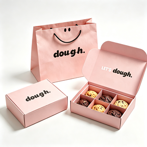 Caja <span class=keywords><strong>de</strong></span> <span class=keywords><strong>Embalaje</strong></span> Rosa Personalizada para Panadería, Caja <span class=keywords><strong>de</strong></span> Cartón Corrugado <span class=keywords><strong>de</strong></span> Grado Alimenticio, Reciclable, para Galletas, Pasteles <span class=keywords><strong>y</strong></span> Postres, con Logotipo - Product Image 1