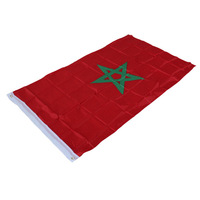 Vente Chaude Drapeau du Maroc 30x45cm & 90x150cm en Polyester pour Intérieur Extérieur, Drapeaux de Voiture sur le Thème du Pays Marocain