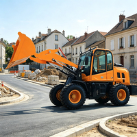 Mini-chargeuse sur pneus diesel compacte pour vignobles et agriculture, 4 roues motrices, Euro 5 CE EPA, chargeuse frontale à vendre