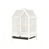Cage à oiseaux en métal en forme de toit avec accessoires complets, cage suspendue pour perroquet, perruche, agapornis, cage d'alimentation quotidienne