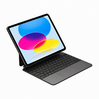 Nouveau clavier magique sans fil BT 5,4 GHz avec rétroéclairage RVB, étui magnétique avec pavé tactile en verre USB-C pour iPad A16 et iPad 10e génération ODM OEM