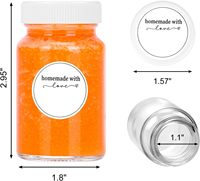 Bouteilles en verre réutilisables de 2 oz et 4 oz pour shots de gingembre avec couvercles hermétiques, contenants à jus à large ouverture pour réfrigérateur, voyage, pots ronds