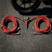 Kit de gonflage et dégonflage numérique des pneus à 4 voies avec manomètre et nouvelle valve coulissante pour véhicules tout-terrain