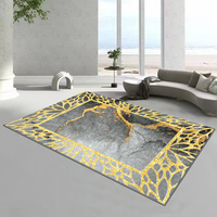 Tapis modernes de salon grande impression 3D géométrique Alfombras vente en gros anti-dérapant exquis tapis noirs pour imprimé