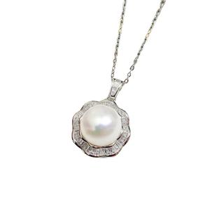 S925 Silver Pendant Empty Holder DIY Accessories with 11-12mm Round Bead <b>Concealer</b> Necklace Pendant Jewelry Findings 30996 - Product Image 5