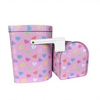 Boîte cadeau en étain pour la Saint-Valentin et Noël, design drapeau rouge, emballage pour chocolats et bonbons, couleur personnalisée, vente en gros