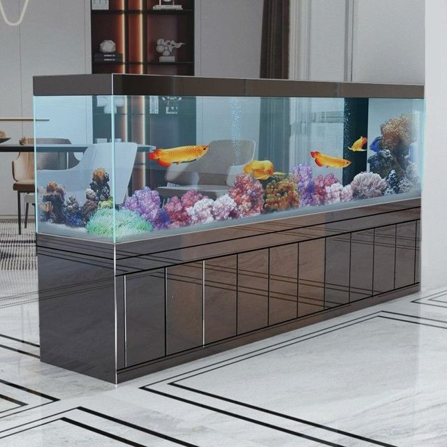 Fish tank Aquarium with Water Pumps Custom Luxury Rectangle Aquarium Cabinet 390-1300L Ultra Quiet Living Room
