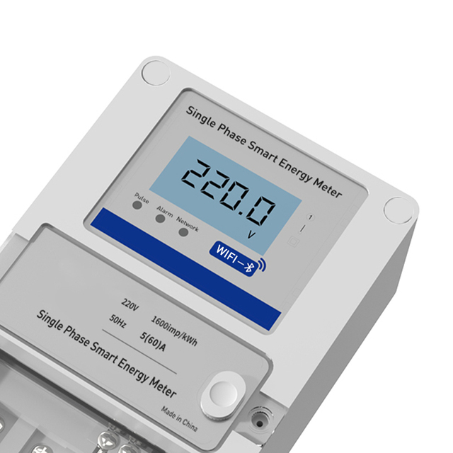 LCD Display Single Phase Smart Prepaid Electricity Meter TOU (Peak/Valley/Flat) Billing 60A Max Current Easy Installation for