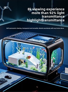 Acquario Personalizzabile con Vista Panoramica, Piccolo Habitat per Pesci, Tartarughe e Animali Acquatici, Decorazione e Esposizione per la Casa - Product Image 3