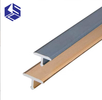 Strip dekorasi latar belakang logam campuran aluminium, pelapis lantai bentuk T