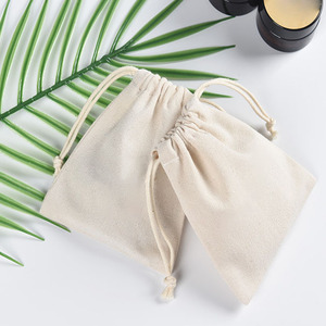 Eco Recyclable Custom <b>Small</b> Pouches for Dust <b>Bag</b> Jewelry <b>Bags</b> Printed Logo Cotton Drawstring <b>Bag</b> - Product Image 5