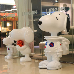Sculpture de jardin extérieure personnalisée statue d'animal <span class=keywords><strong>Snoopy</strong></span> en fibre de verre grandeur nature - Product Image 4