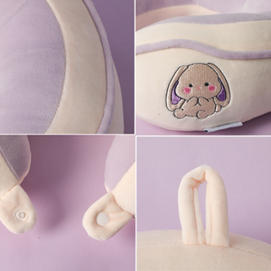 Cheap Spot Goods Custom Plush Fiber Fill <strong>Neck</strong> Travel <strong>Pillow</strong> With logo - Product Image 4