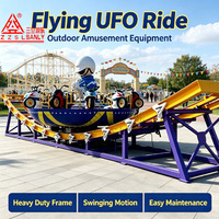 Manèges UFO Volants Électriques Extérieurs en Acier et Fibre de Verre pour Parcs d'Attractions, Thèmes Disco, Centres Commerciaux