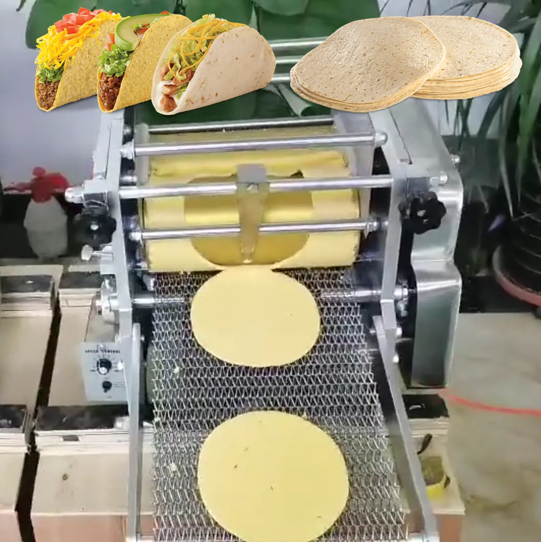 Mesin Pembuat Senar Otomatis Membentuk dan Mengisi Mesin Pembuat Tortilla Jagung Inggris untuk Tepung Restoran A Tortilla Pembuat Chip Dapur