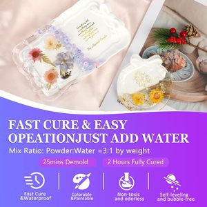 Resina Ecológica en Polvo para Moldeo, Resinas Cerámicas en Polvo, Mezcladas con Agua, Activadas, No Tóxicas, Inodoras, para Moldeo de Yeso, Manualidades DIY para el Hogar - Product Image 2