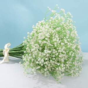 Fleurs artificielles de gypsophile pas chères pour la décoration de la maison, des mariages et des fêtes – Fleurs de gypsophile en PU au toucher réel - Product Image 1
