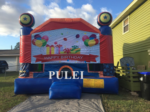Château gonflable commercial en plein air pour enfants joyeux anniversaire maison gonflable air moonwalk cavaliers pour la <span class=keywords><strong>location</strong></span> de fête - Product Image 4