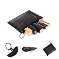 5 pièces beauté maquillage rouge à lèvres cosmétique accessoires organisateur Mini fermeture éclair maille sacs petit Kit de voyage pochette de rangement