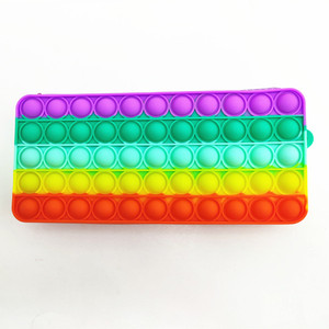 <span class=keywords><strong>Grand</strong></span> étui à crayons en silicone Push Popit pour enfants Sacs à crayons de grande capacité - Product Image 3