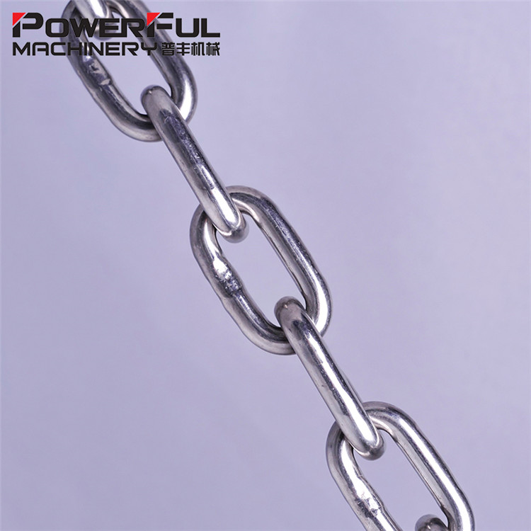 Длинная звеньевая цепь из нержавеющей стали 6 мм DIN5685 A/C 304/316