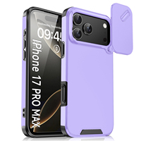 Coque de téléphone de Protection d'objectif coulissant d'armure antichoc pour IPhone 17 Air 16E 15 14 Plus 13 12 11 Pro Max Coque de couverture rigide