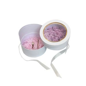 Hot Sell Double Layer Flower Gift Box Rotating Spin Transparent PVC <b>Window</b> Gift Box for Wedding Scene - Product Image 3