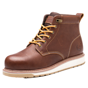 Stivali <span class=keywords><strong>da</strong></span> <span class=keywords><strong>Lavoro</strong></span> <span class=keywords><strong>da</strong></span> Uomo di Alta Gamma in Vera Pelle Marrone con Lacci <span class=keywords><strong>Scarpe</strong></span> <span class=keywords><strong>da</strong></span> <span class=keywords><strong>Lavoro</strong></span> Resistenti <span class=keywords><strong>Estive</strong></span> e Autunnali - Product Image 1