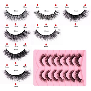 Cils 3D en faux vison effet œil de renard, cils postiches effet œil de chat, cils volumineux et naturels, vente en gros en marque privée - Product Image 6