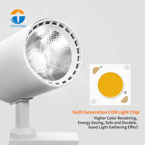 Offre Spéciale fabricant <span class=keywords><strong>de</strong></span> luminaires modernes <span class=keywords><strong>spots</strong></span> sur <span class=keywords><strong>rail</strong></span> encastrés en surface lampe à <span class=keywords><strong>LED</strong></span> projecteur Cob réglable noir blanc - Product Image 5