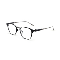 Nuevo Diseño de Monturas Ópticas de Acetato y Metal de Lujo, Monturas de Gafas Cuadradas Vintage al por Mayor
