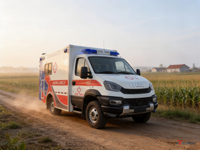 Ambulance SSV personnalisée avec équipement de pointe et transmission 4x4 pour les interventions en zones isolées