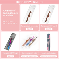 Boîte à pinces à cils personnalisées avec logo, design gratuit, en acier inoxydable rose doré, pinces à cils en titane blanc, pinces à cils, marque privée