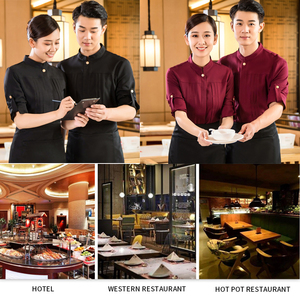Robes d'uniforme <span class=keywords><strong>de</strong></span> <span class=keywords><strong>serveuse</strong></span> <span class=keywords><strong>de</strong></span> Restaurant <span class=keywords><strong>de</strong></span> réception d'hôtel <span class=keywords><strong>de</strong></span> conception personnalisée <span class=keywords><strong>de</strong></span> prix d'usine - Product Image 5