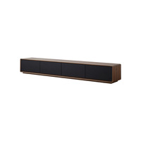Ensemble meuble TV et table basse en bois nordique, design moderne, pour petites pièces, rangement personnalisable, coins arrondis, meuble bas.